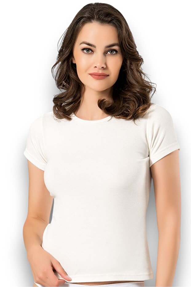 Namaldı Women's Winter Short-Sleeved Thermal Undershirt 2-Pack Heat Insulated, Soft Textured