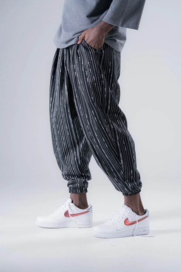 Patterned Shalwar with Elastic Waist - 3