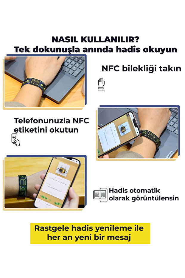 سوار الحدیس بتقنية NFC – قارئ الحدیس الرقمي بلمسة واحدة - 6