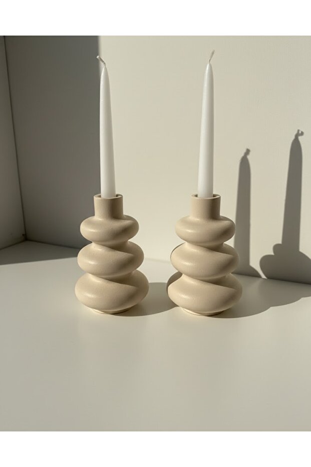 2'li Set Modern Bubble Şamdan & Mumluk - 2