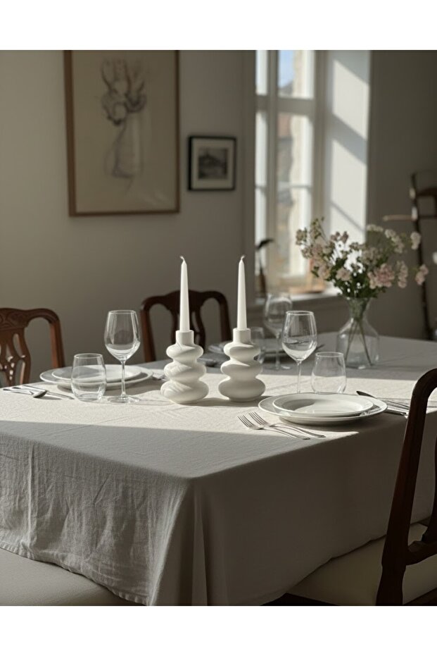 2'li Set Modern Bubble Şamdan & Mumluk - 1