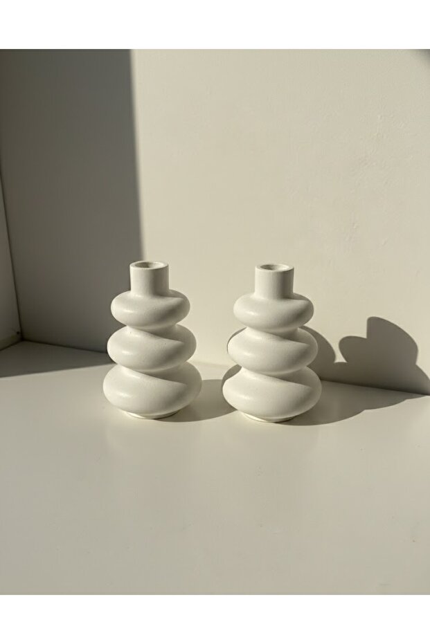 2'li Set Modern Bubble Şamdan & Mumluk - 3