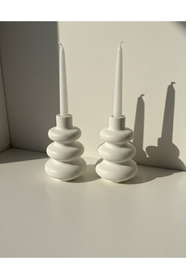 2'li Set Modern Bubble Şamdan & Mumluk - 2