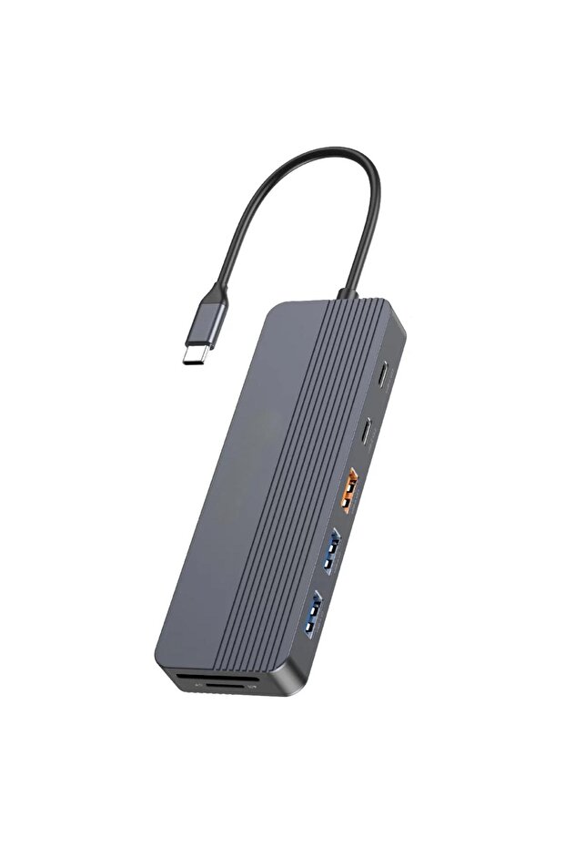 12-in-1 USB-C Hub with 4K HDMI & DP, 100W PD, LAN, Audio, SD/TF & 10Gbps Ports