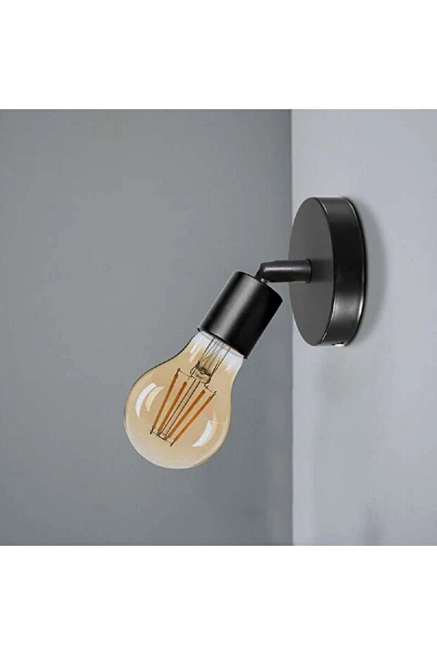 Modern1 Black1 1Xe27 with Lamp Holder Mfsalli Movable Head Metal Wall Sconce
