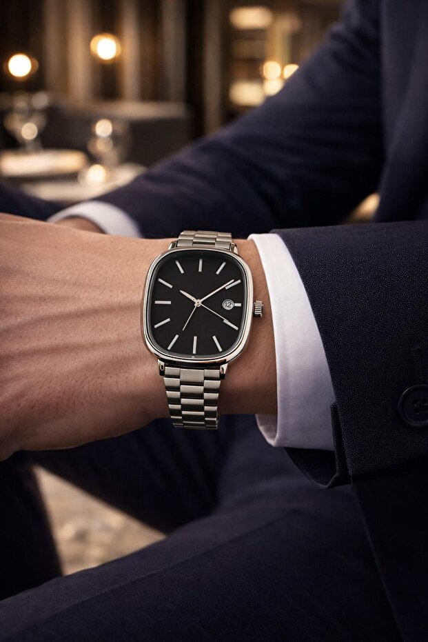 Takvimli Çelik Kordon Erkek Kol Saat - 1