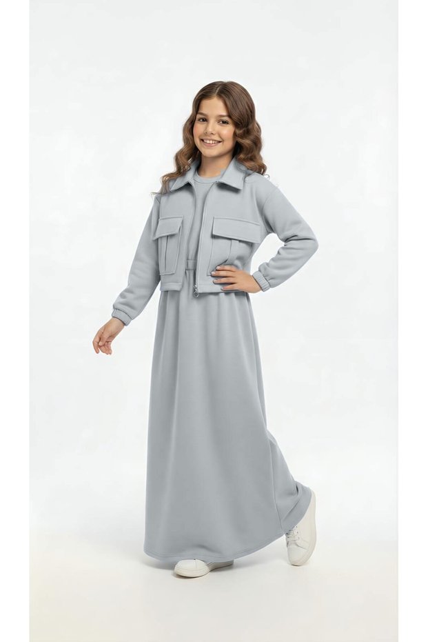 Girl's Jacket and Long Skirt Set-Aüt-1040