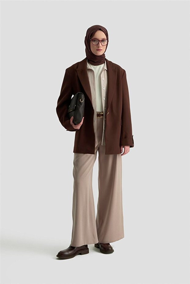 Palazzo Pants Mink - 1