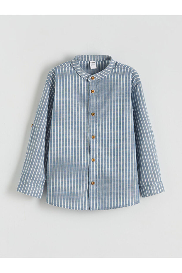 Judge Collar Striped Boy's Shirt