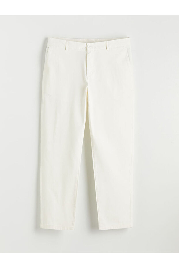 Ecru Standard Fit Dobby Men's Trousers