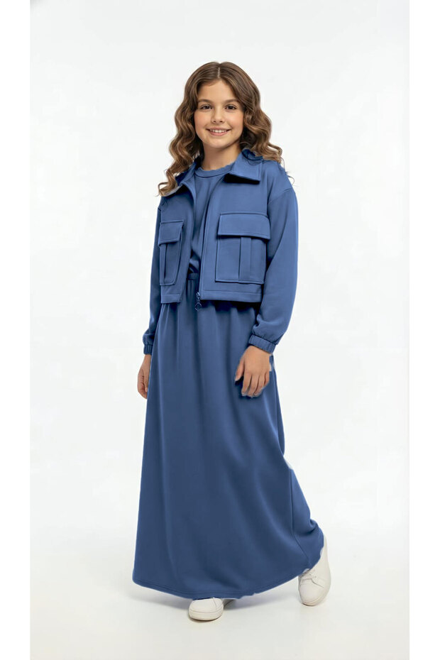 Girl's Hijab Dress with Jacket