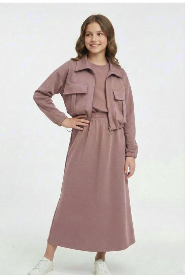 Girl's Hijab Dress with Jacket