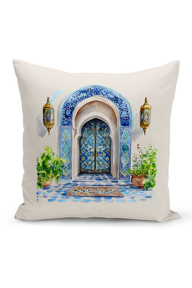غطاء وسادة مطبوع رقميًا مزدوج الجوانب من سلسلة رمضان (غطاء سرير رمضان)