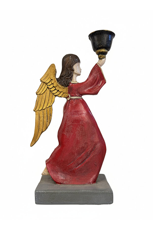 Kanatlı Melek Şamdan Polyester Obje - 1