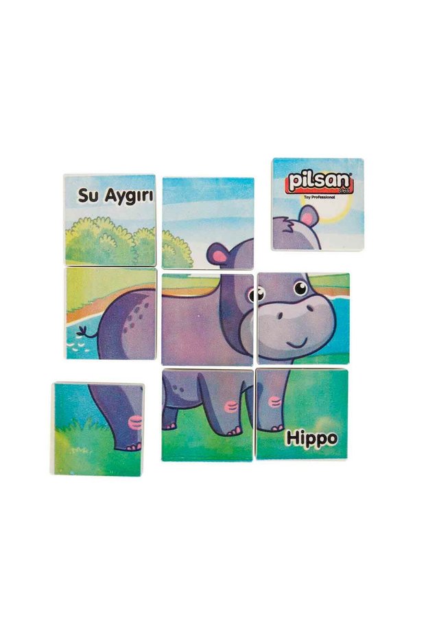 Animal Series 9 Piece Puzzle Set 03-355-Grey Hippopotamus