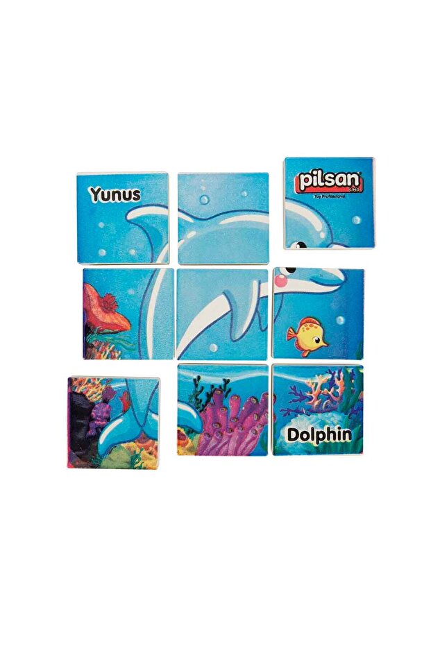 Animal Series 9 Piece Puzzle Set 03-355-Blue Dolphin