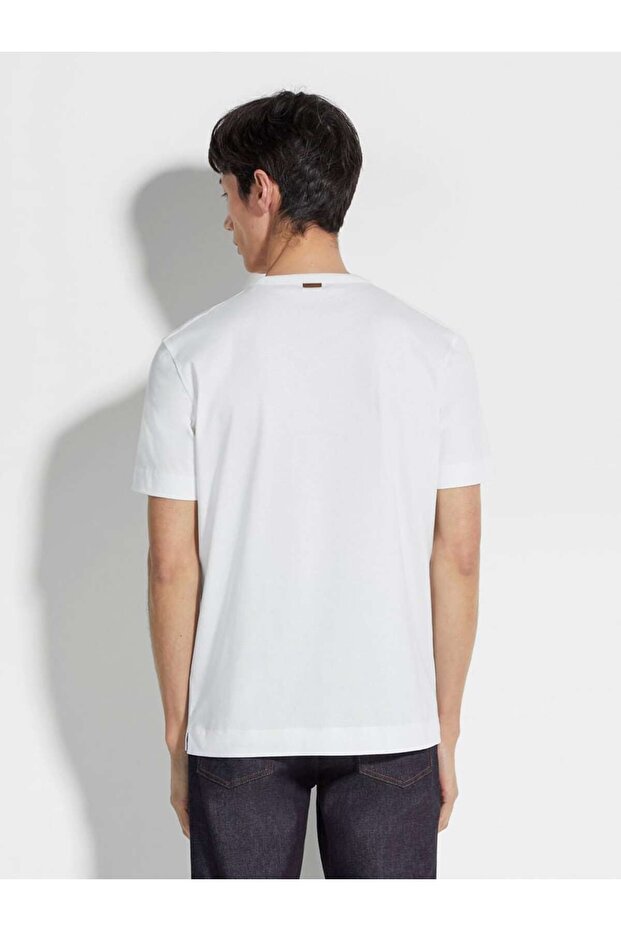 Logo Patch Pamuklu Tişört - 5