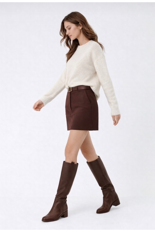 DOKUMA MİNİ ŞORT ETEK - 2