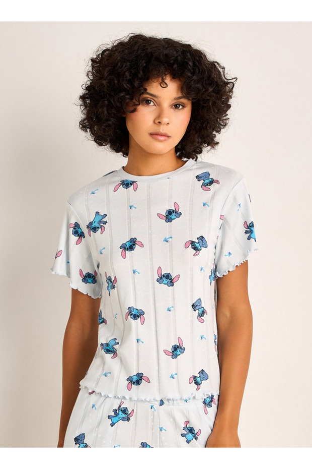 طقم بيجامة مكون من توب وبنطال - 2