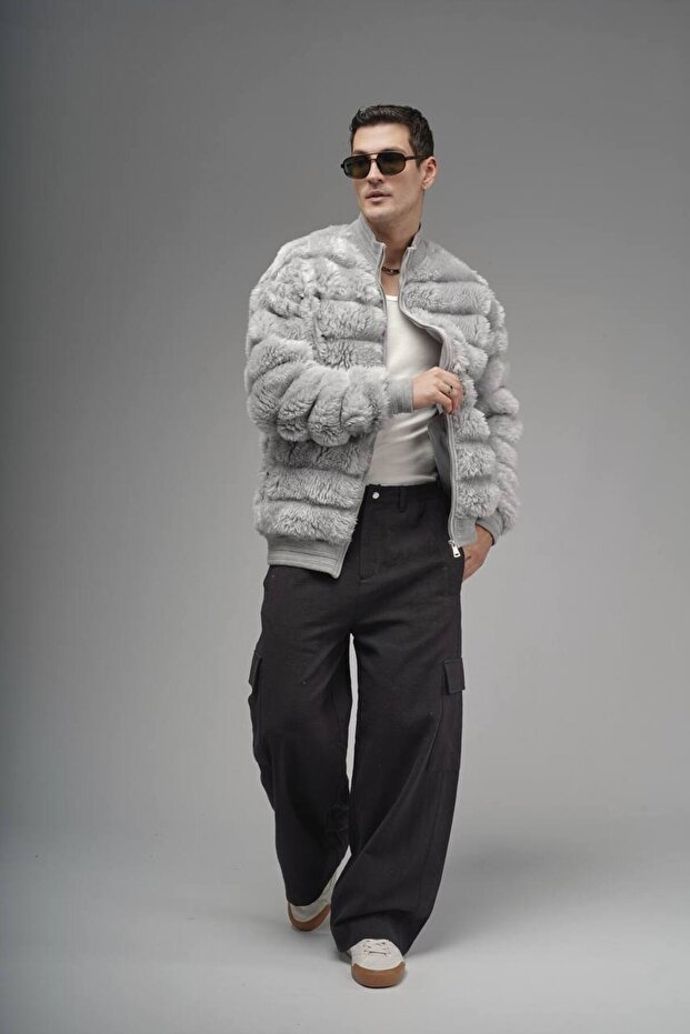 Oversize peluş mont - 2