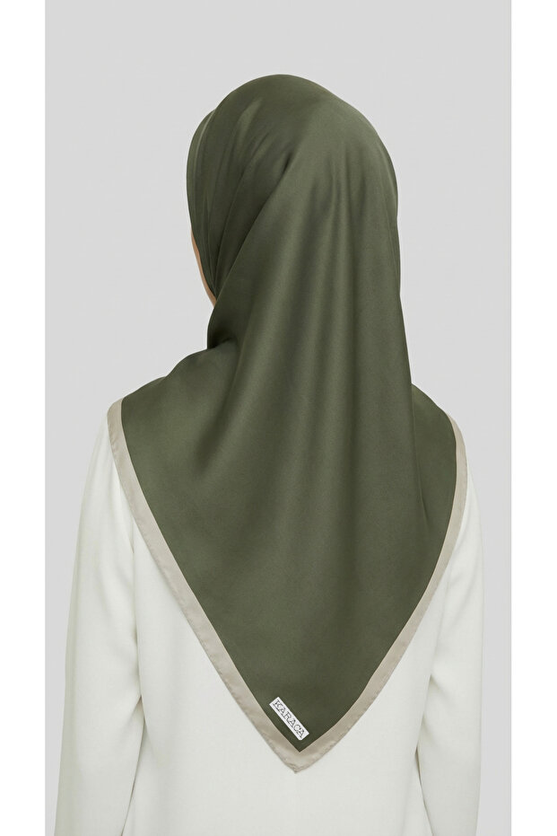DÜZ TWİL POLYESTER EŞARP - HAKİ - 4