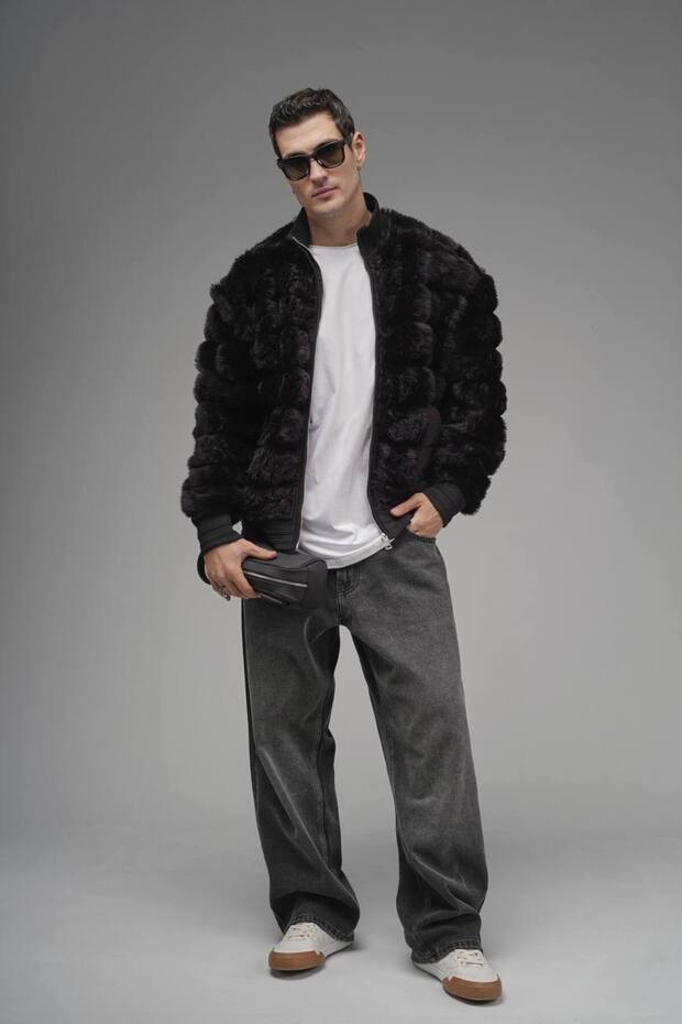 Oversize peluş mont - 2