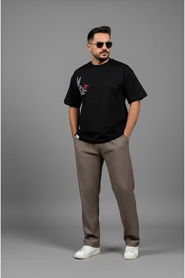 Buggy çizgili pantolon - 3