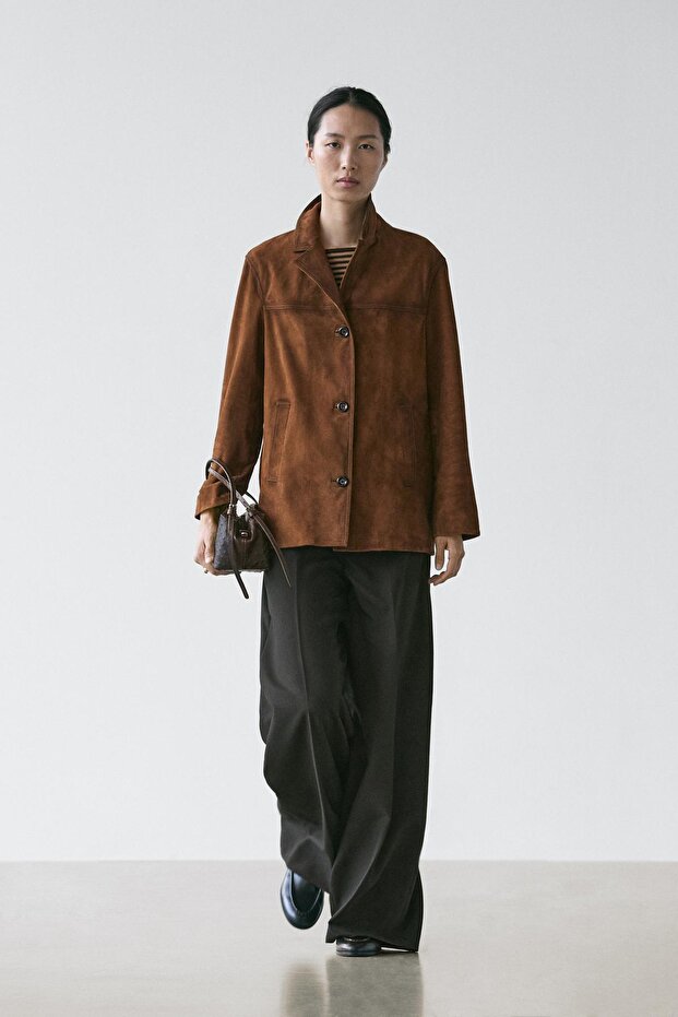 Cepli süet deri blazer - 1