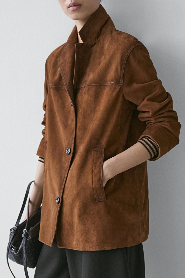 Cepli süet deri blazer - 3