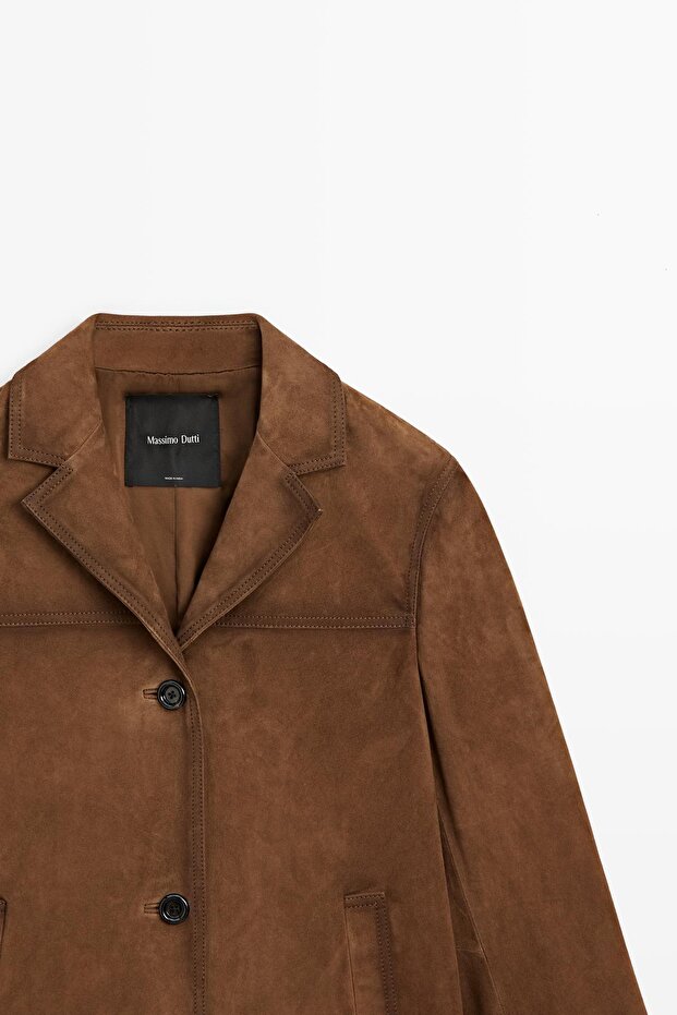 Cepli süet deri blazer - 6