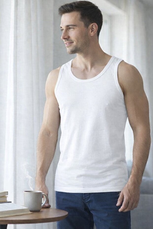 Men's Combed Cotton Modal Undershirt - 1