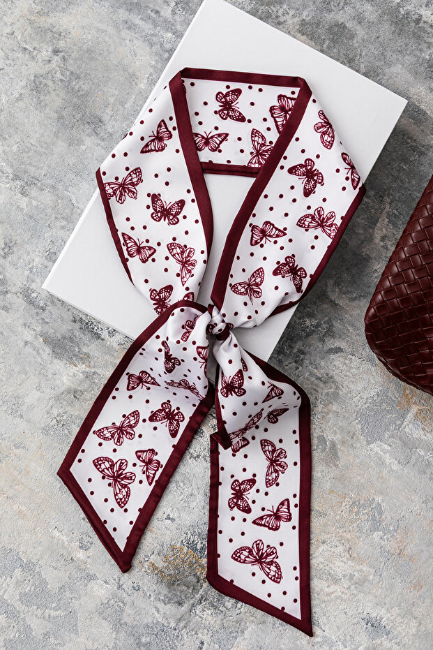 Stylish Tie Scarf with Butterflies