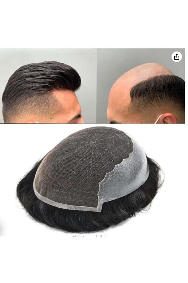 Toupee for Men - 100% Remy Human Hair Patch with French Lace Base