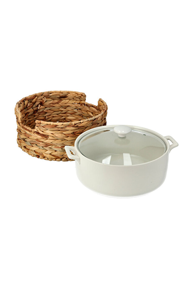 Round Serving Pot with Lid - 4