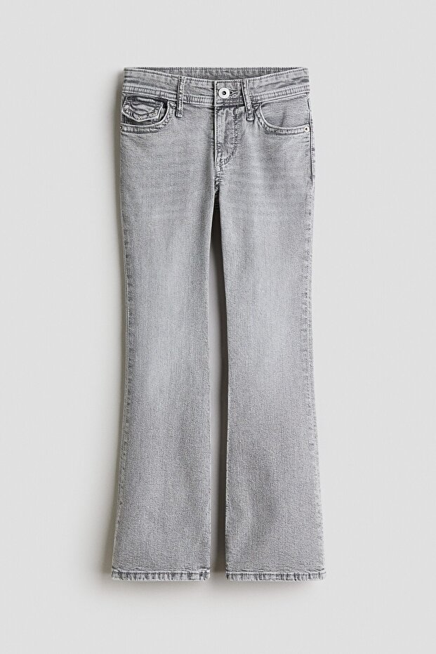 Flared Leg Low Jeans - 3