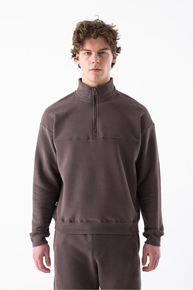 Men's Mock Neck Pack and Half-Zip Loose Fit Top