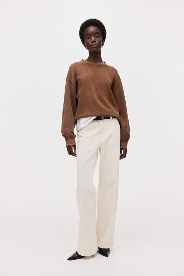 Soluk Görünümlü Sweatshirt - 2