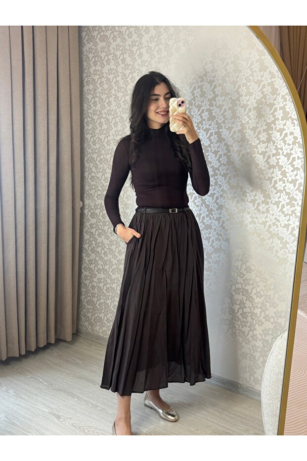 Kırışık kumaş Etek - 1