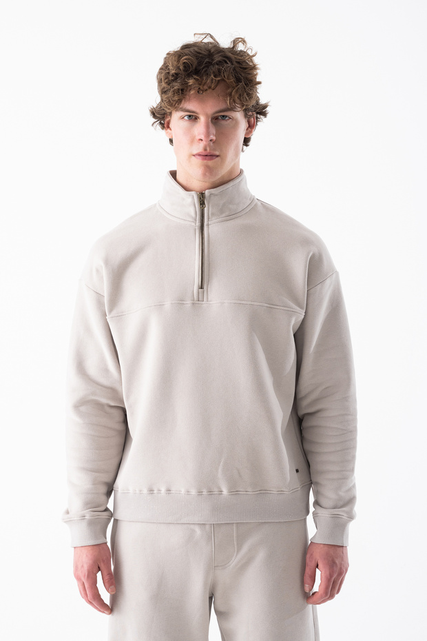 Men's Mock Neck Pack and Half-Zip Loose Fit Top