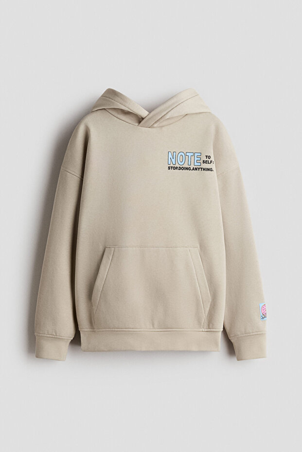 Kapüşonlu ve Baskılı Üst - 1