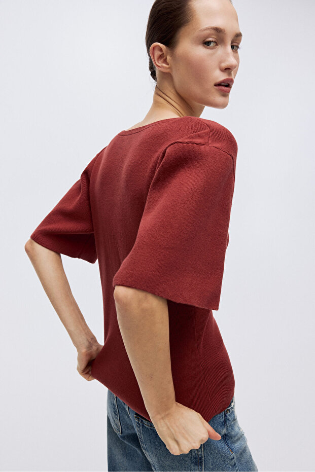 İnce Triko Tişört - 1