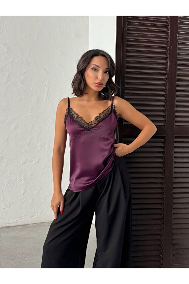 DANTEL DETAYLI SATEN ATLET - 4