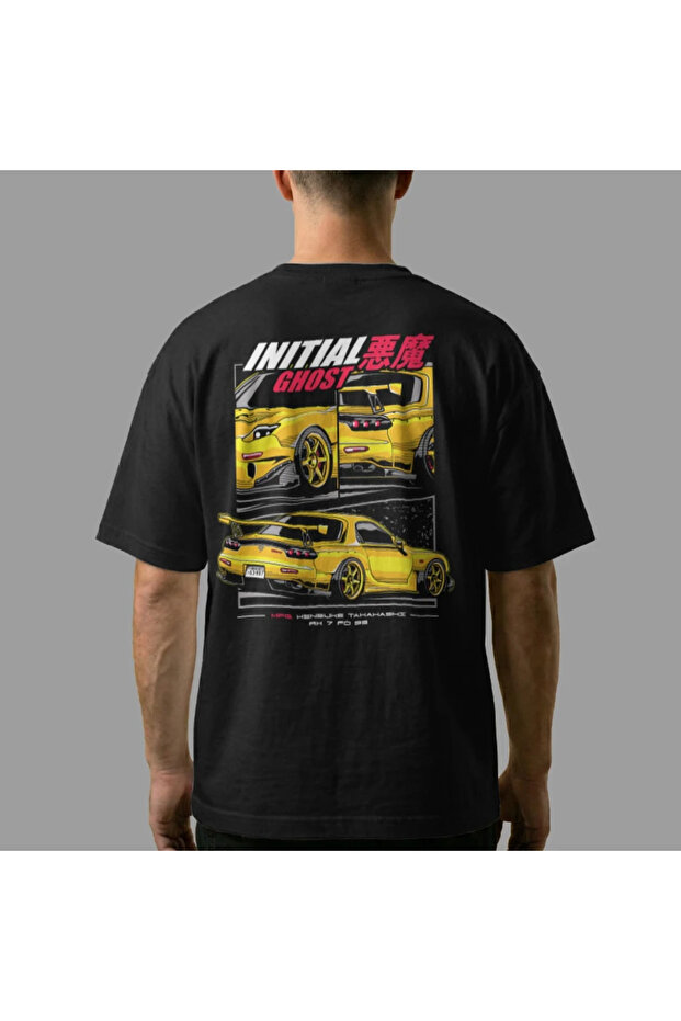 Μπλουζάκι Mazda Rx 7 Initial D Ghost oversized - 5