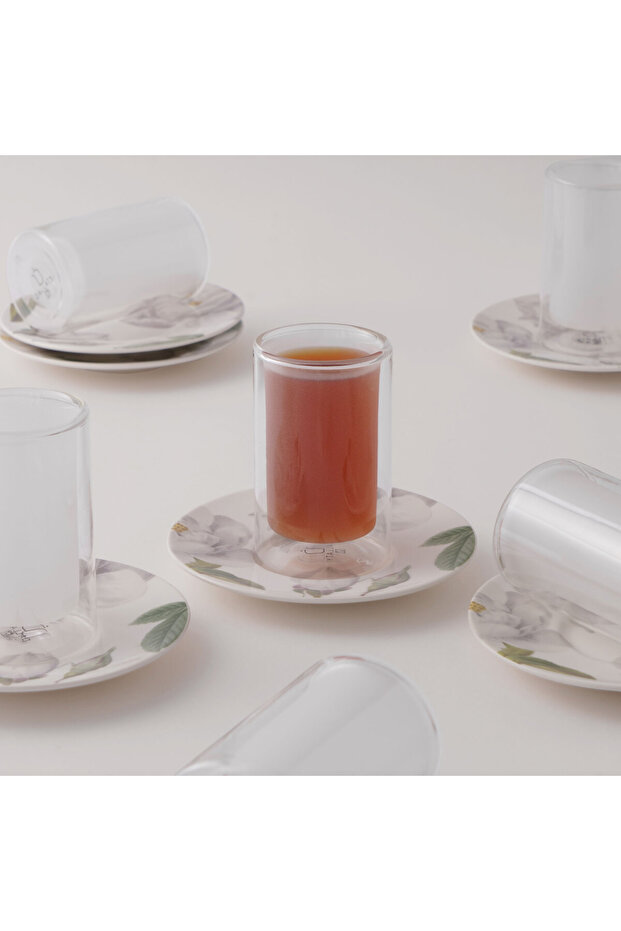 12Pcs Glass Tea Set