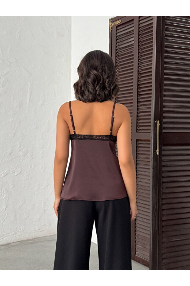 DANTEL DETAYLI SATEN ATLET - 5