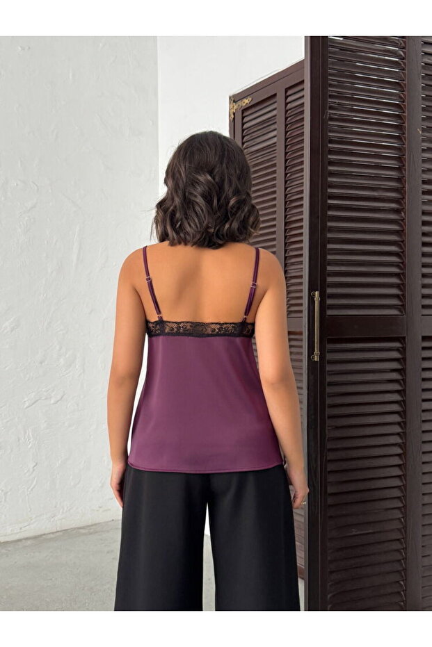 DANTEL DETAYLI SATEN ATLET - 5