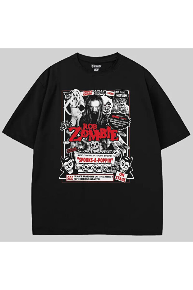 Rob Zombie Spooks a Poppin Oversized T-Shirt
