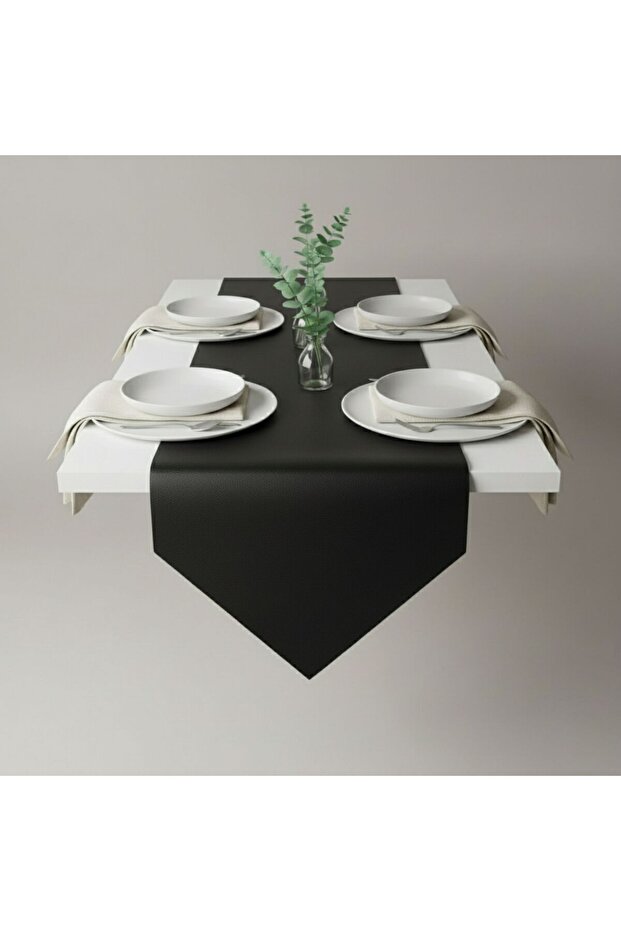 4+1 Piece Leather American Tablecloth+Runner Set (4 American Tablecloths -1 Runner)
