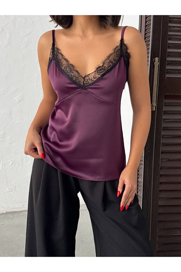 DANTEL DETAYLI SATEN ATLET - 2