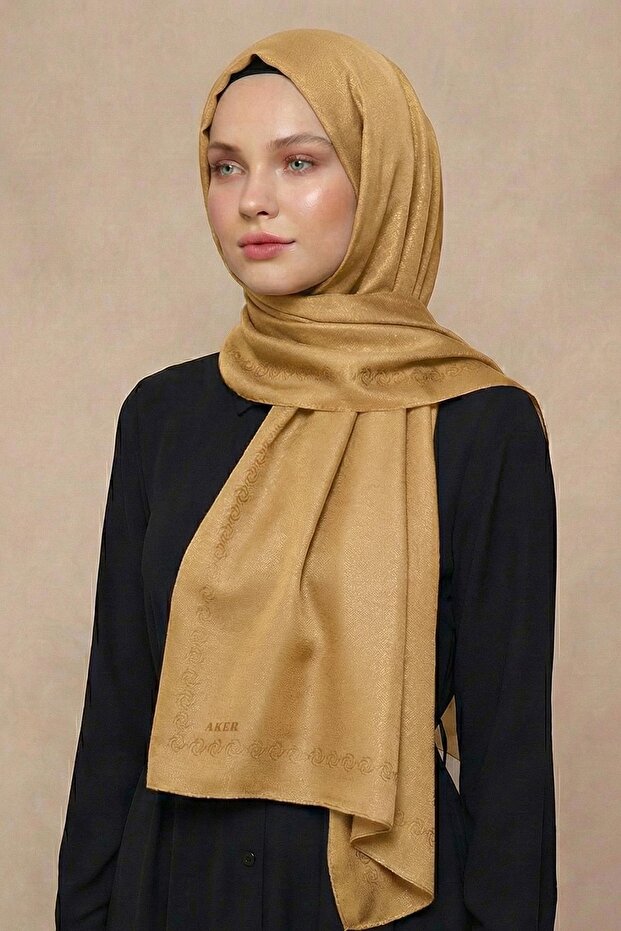 Simli Monogram Şal - 1040100-362 - 1